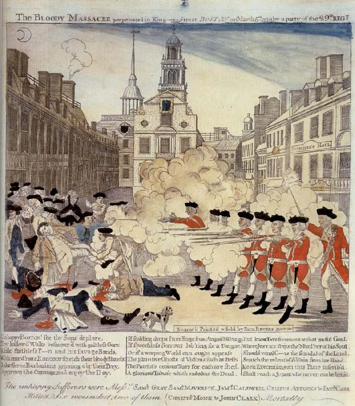 Paul Revere Le massacre de Boston china oil painting image